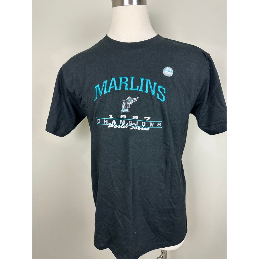 Vintage‎ 90s NOS Florida Marlins 1997 World Series Champions T Shirt Lee Sport L